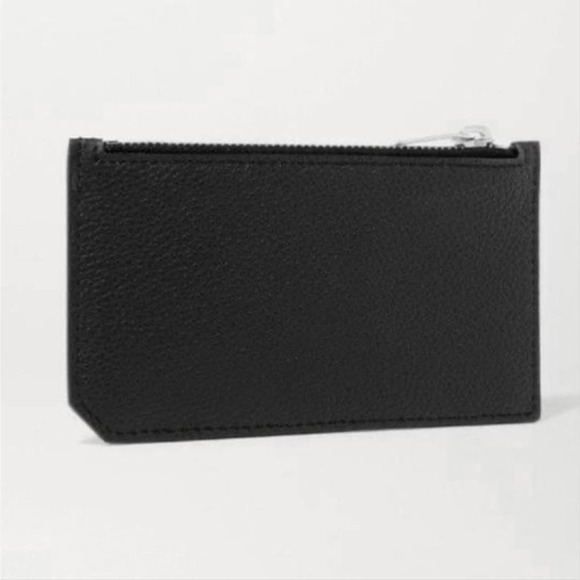 SAINT LAURENT Fragment logo printed zipped leather card holder coin case - Picture 3 of 5